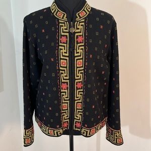 Wool Sweater Jacket, cardigan, Icelandic designs brand, lined, size small